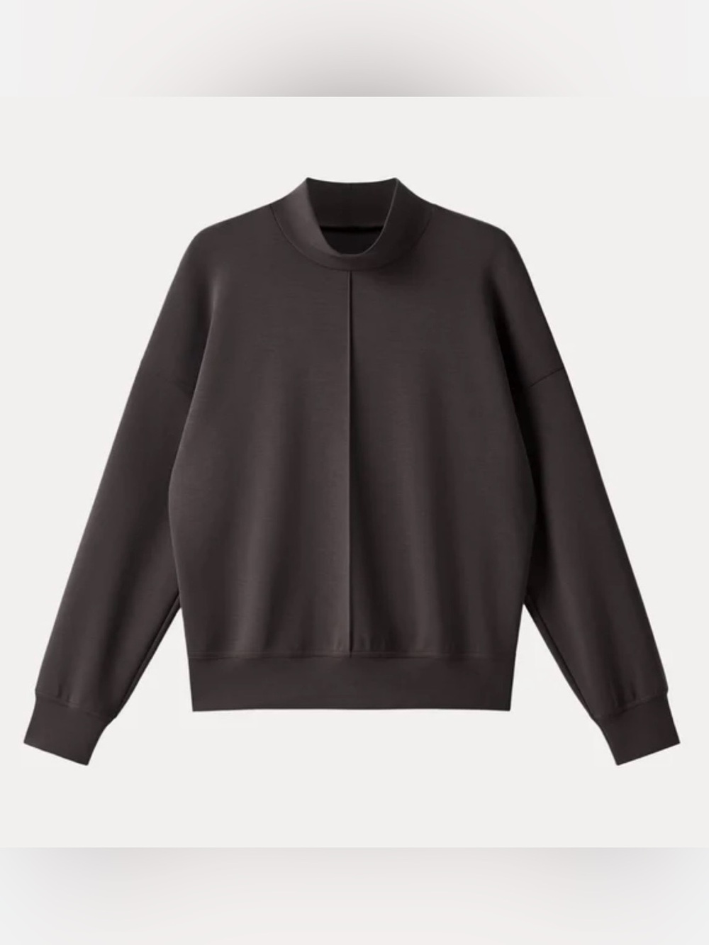 OGL Black Modal Spacer Mockneck Long Sleeve Pullover